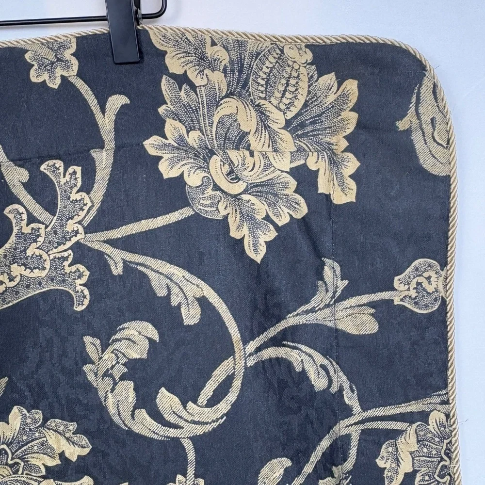2 VTG Croscill Damask Jacquard STD. Pillow SHAMS 25 X 20 Rope detail Flanged USA